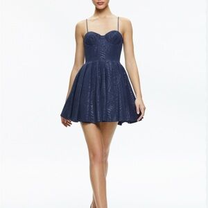 Alice + Olivia Navy Mini Dress
